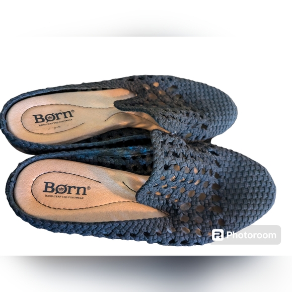 Born Cameo 2 Black Woven Loafer Slide in shoes. Women's Size 9 - Picture 12 of 14